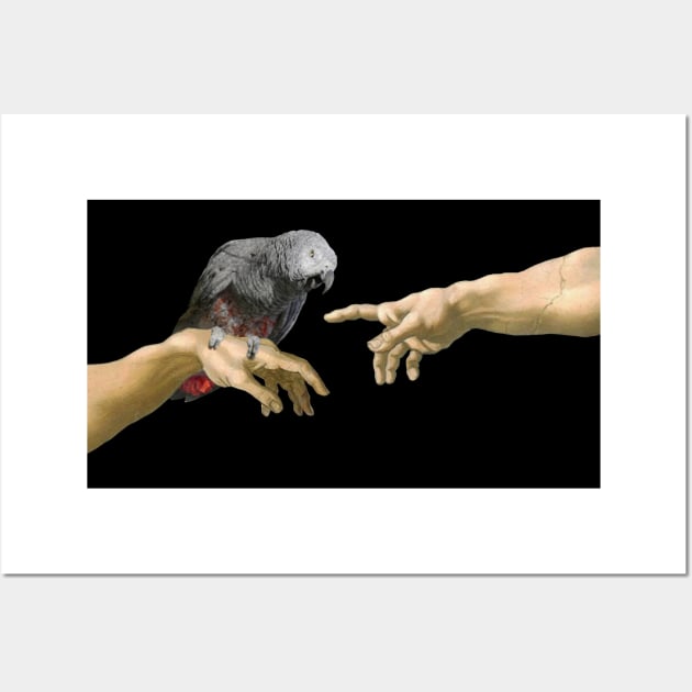 Michelangelo's Angry African Grey Parrot Wall Art by FandomizedRose